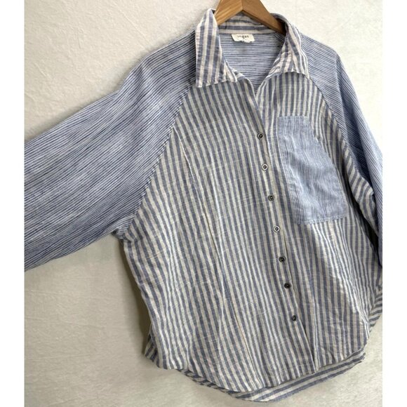 UMGEE Women's Striped Long Sleeve Button Up Shirt Size Large - Picture 3 of 9